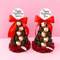 25cm Hello Kitty x Red Rose Strawberry Tower w Topper (Small)